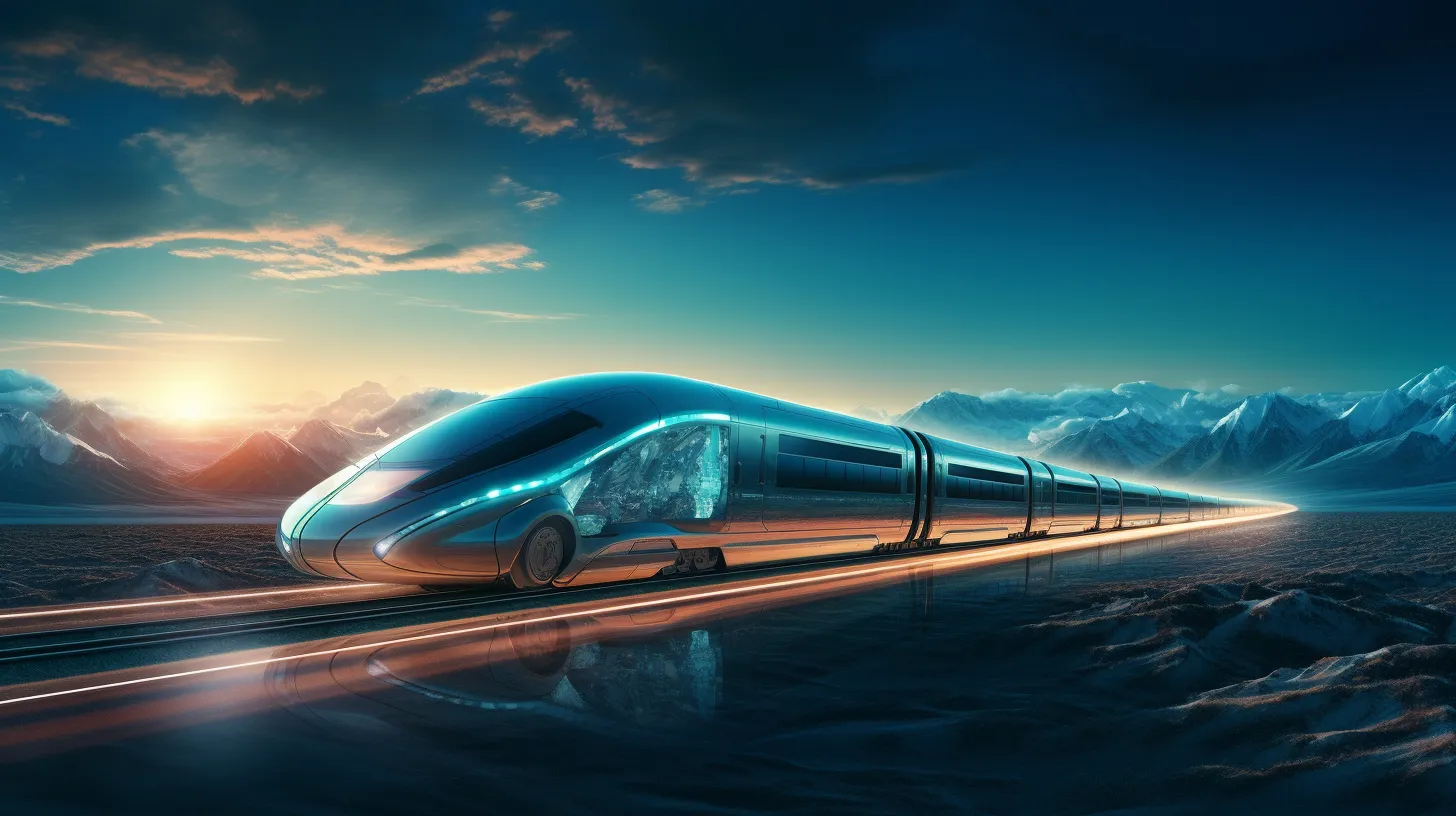 futuristic bullet train